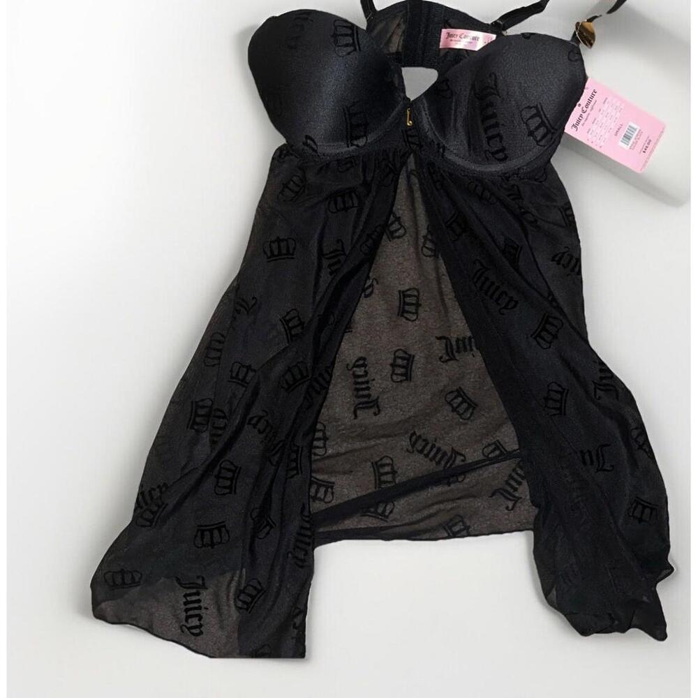 Juicy Couture Fly-Away Babydoll Lingerie Nighty Underwire Bra Size S New W/Tags!